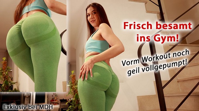Mary Haze Frisch besamt ins Gym Vorm Workout noch geil vollgepumpt